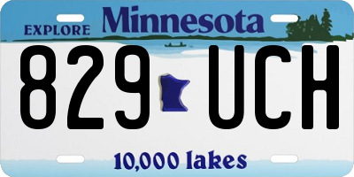 MN license plate 829UCH