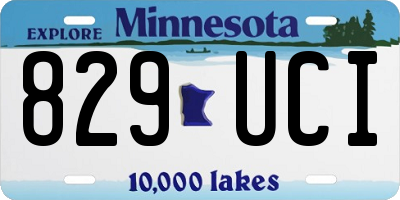 MN license plate 829UCI