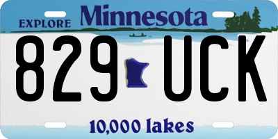 MN license plate 829UCK