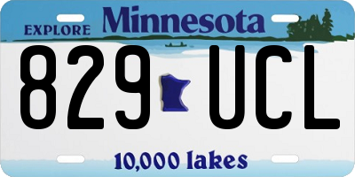 MN license plate 829UCL