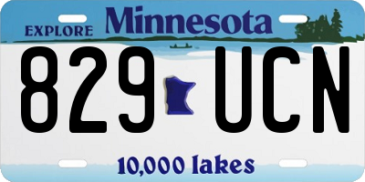 MN license plate 829UCN