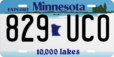 MN license plate 829UCO
