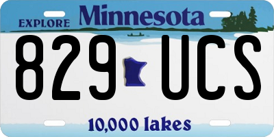 MN license plate 829UCS