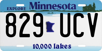 MN license plate 829UCV