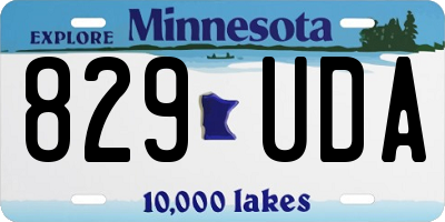 MN license plate 829UDA