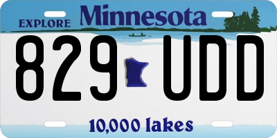 MN license plate 829UDD