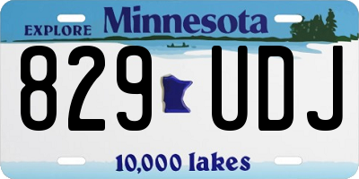 MN license plate 829UDJ