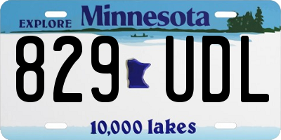 MN license plate 829UDL