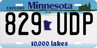 MN license plate 829UDP