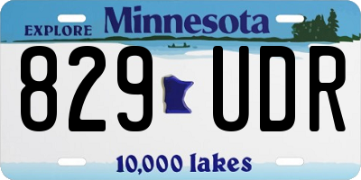 MN license plate 829UDR