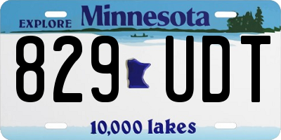 MN license plate 829UDT