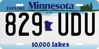 MN license plate 829UDU