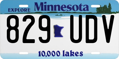 MN license plate 829UDV