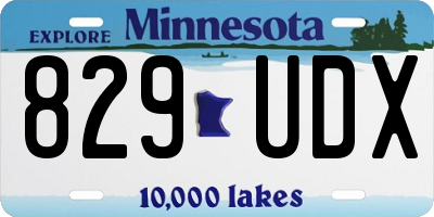 MN license plate 829UDX