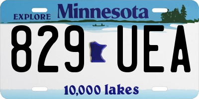 MN license plate 829UEA