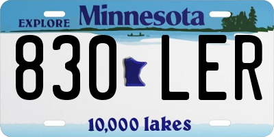 MN license plate 830LER