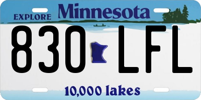 MN license plate 830LFL