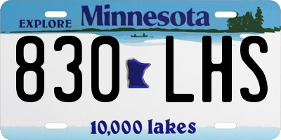 MN license plate 830LHS
