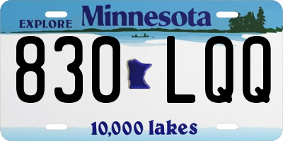 MN license plate 830LQQ