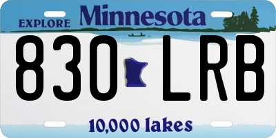 MN license plate 830LRB