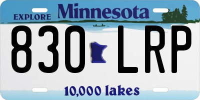 MN license plate 830LRP