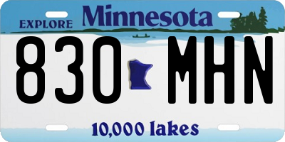 MN license plate 830MHN