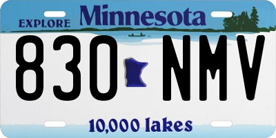 MN license plate 830NMV