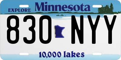 MN license plate 830NYY