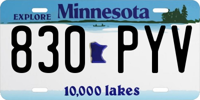 MN license plate 830PYV