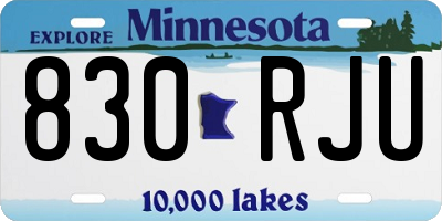MN license plate 830RJU