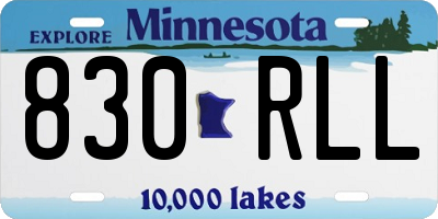 MN license plate 830RLL