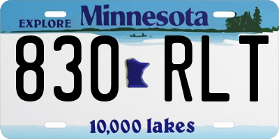 MN license plate 830RLT