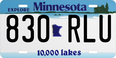 MN license plate 830RLU