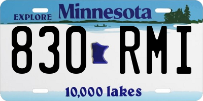 MN license plate 830RMI