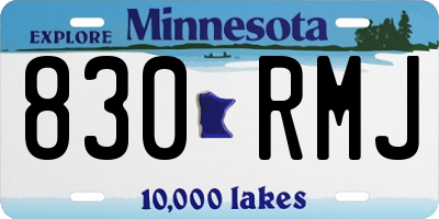 MN license plate 830RMJ