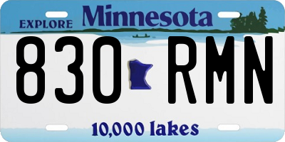 MN license plate 830RMN