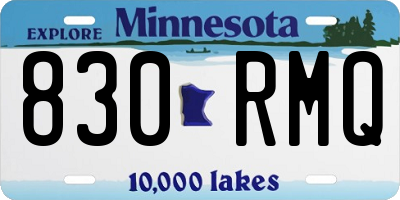 MN license plate 830RMQ