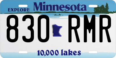 MN license plate 830RMR
