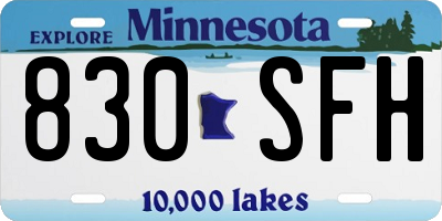 MN license plate 830SFH