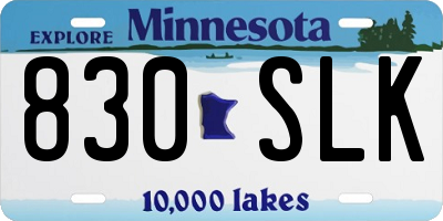 MN license plate 830SLK