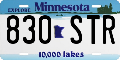 MN license plate 830STR