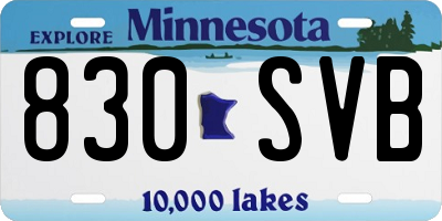 MN license plate 830SVB