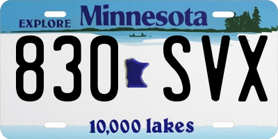 MN license plate 830SVX