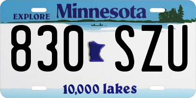 MN license plate 830SZU