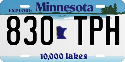 MN license plate 830TPH