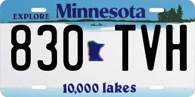 MN license plate 830TVH
