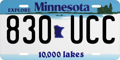 MN license plate 830UCC