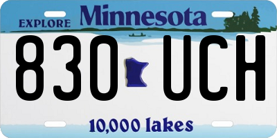 MN license plate 830UCH