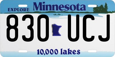 MN license plate 830UCJ