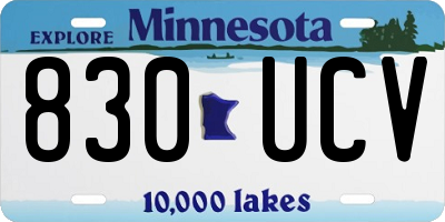 MN license plate 830UCV